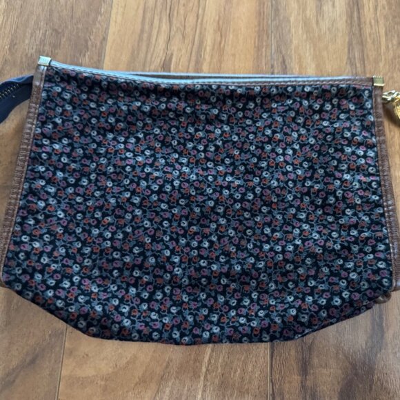 Vintage Allie Firenze Italian Made Floral Velvet Cosmetic Bag - Picture 1 of 6